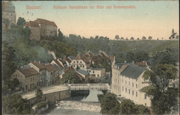 Bautzen Sachsen Seidauer Spreebruecke Hammermuehle  x