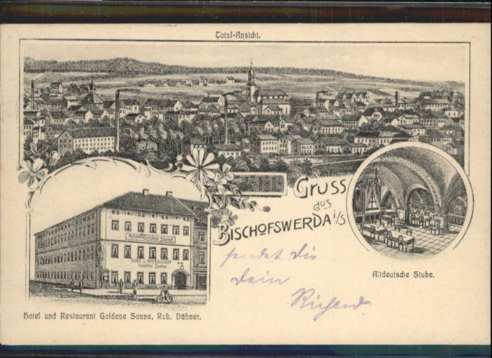 Bischofswerda Hotel Restaurant Goldene Sonne Altdeuts
