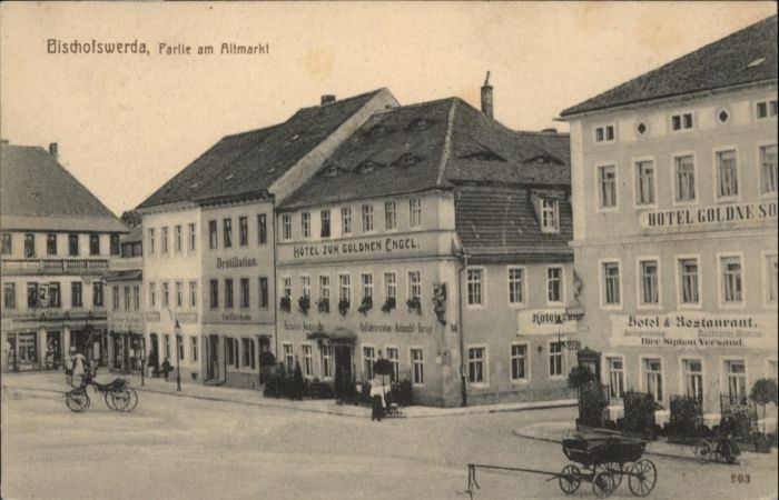 Bischofswerda Altmarkt Hotel zum goldenen Engel kutsc