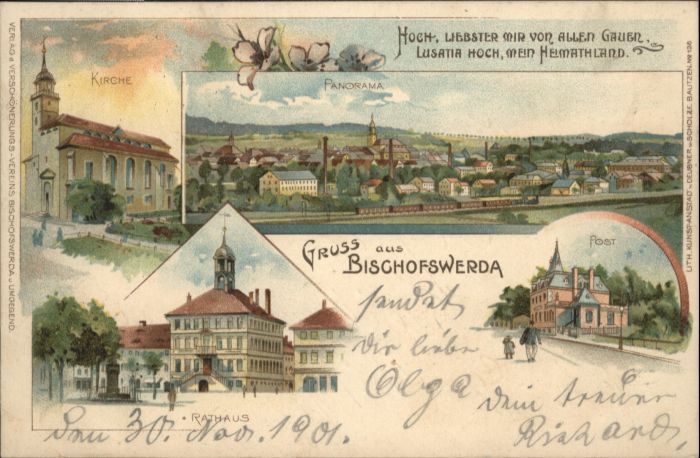 Bischofswerda Kirche Rathaus Post