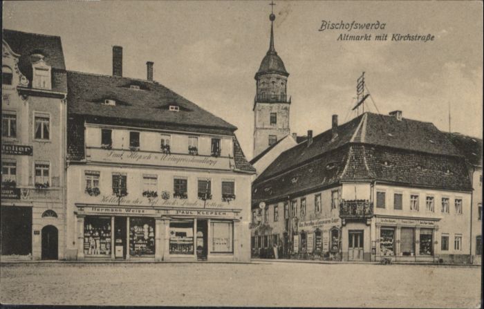 Bischofswerda Altmarkt Kirchstrasse Hermann Weiss Pau