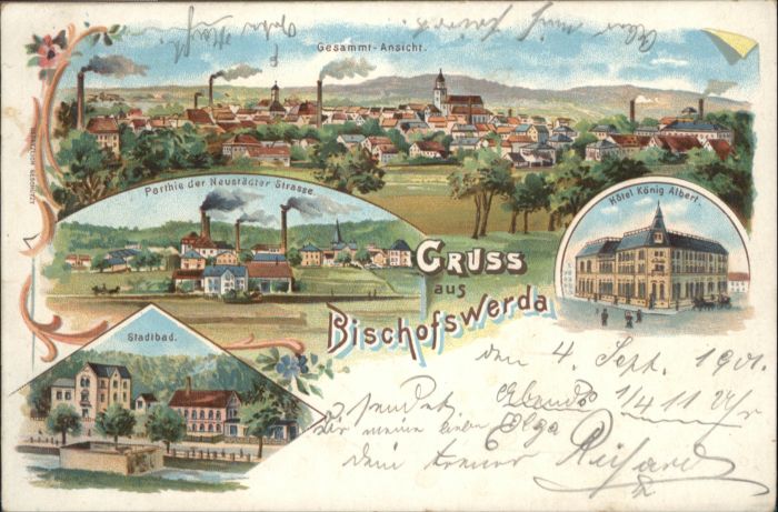 Bischofswerda Neustädter Strasse Stadtbad Hotel König