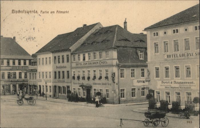 Bischofswerda Altmarkt Hotel zum goldenen Engel kutsc