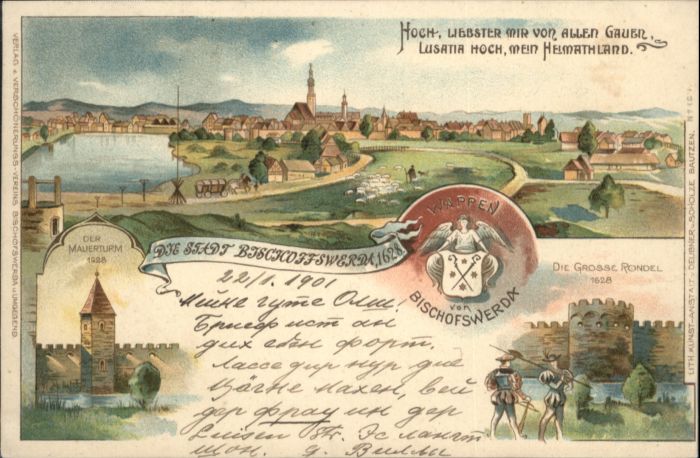 Bischofswerda Mauerturm Grosse Rondel Wappen