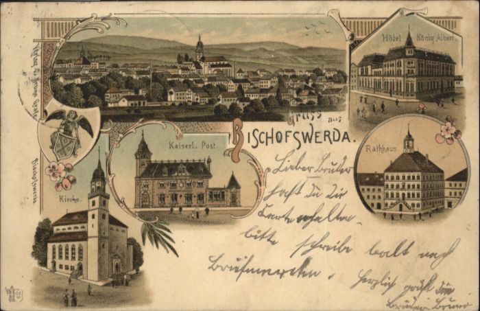 Bischofswerda Post Hotel König Albert Kirche Rathaus