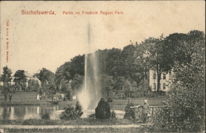 Bischofswerda Friedrich August Park  Teich Frontaine