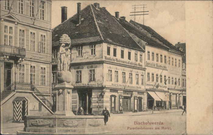 Bischofswerda Paradiesbrunnen Conditorei Paul Lange