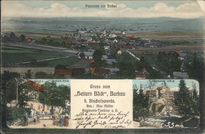 Burkau Gasthaus Heitern Blick Hochstein