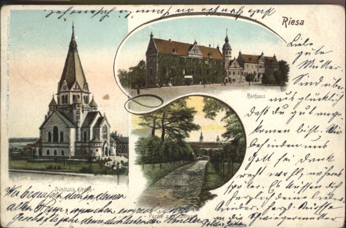 Riesa Sachsen Riesa Trinitatis Kirche Rathaus