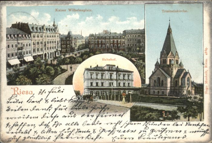 Riesa Sachsen Riesa Kaiser Wilhelm Platz Trintatis Ki