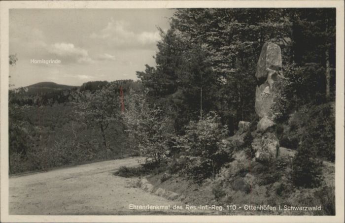 Ottenhoefen Schwarzwald Ehrendenkmal des Res.-Inf.-Reg. 110