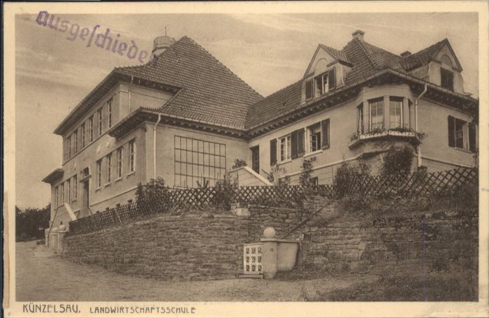 Kuenzelsau Landwirtschaftsschule
Stempel auf HK