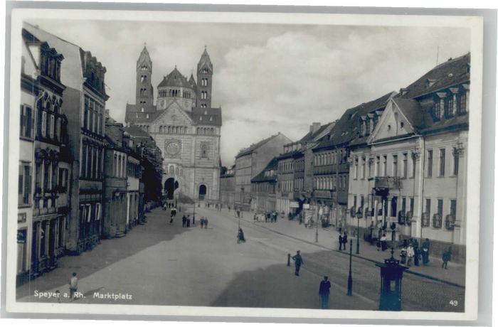 Speyer Rhein Speyer Marktplatz Dom
