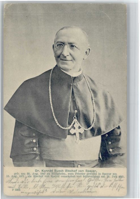 Speyer Rhein Speyer Dr. Konrad Busch Bischof