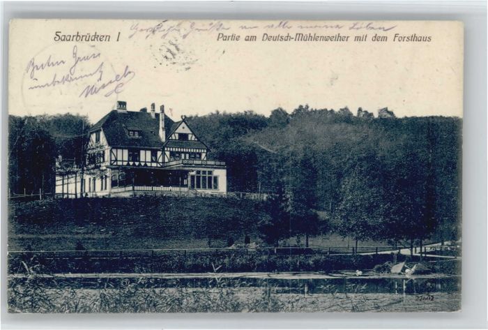 SAARBRueCKEN Saarland eutsch-Muehlenweiher Forsthaus x