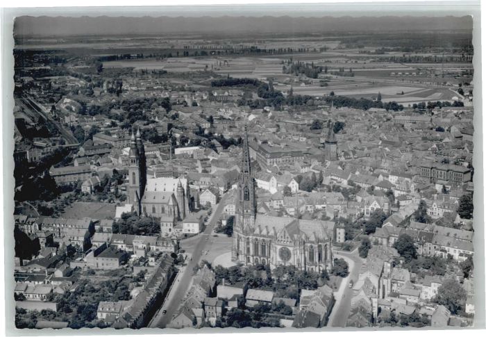 Speyer Rhein Speyer Fliegeraufnahme