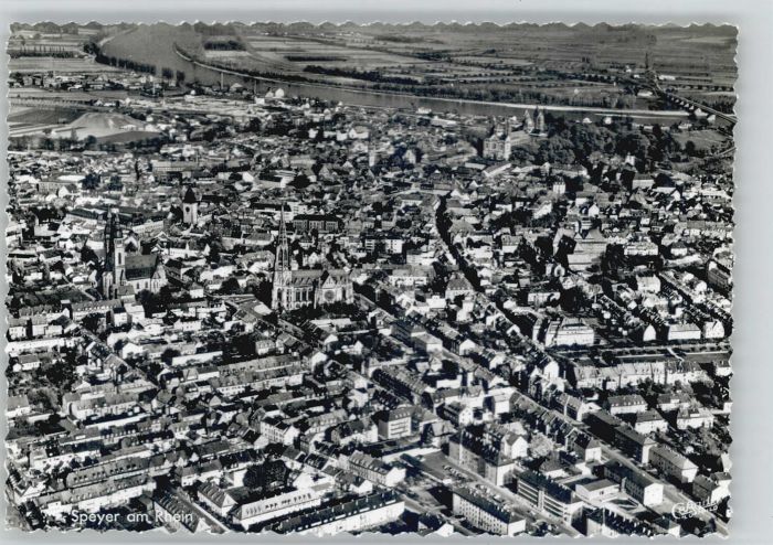 Speyer Rhein Speyer Fliegeraufnahme