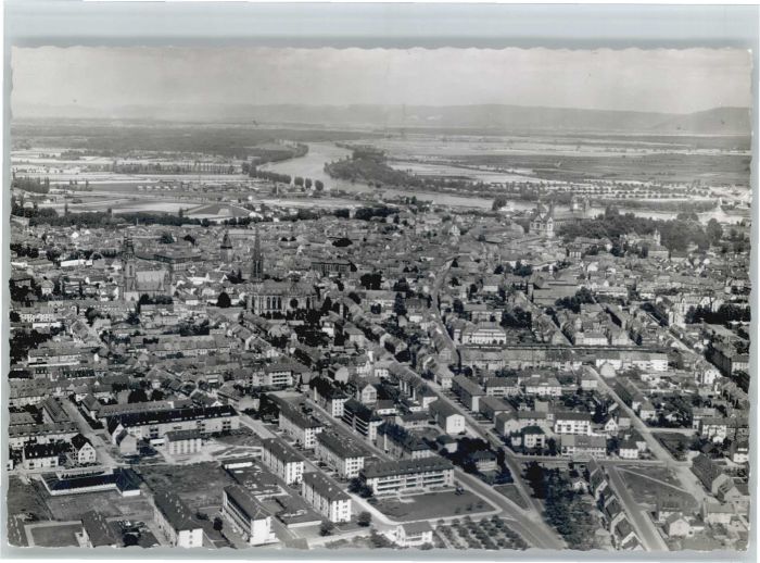 Speyer Rhein Speyer Fliegeraufnahme