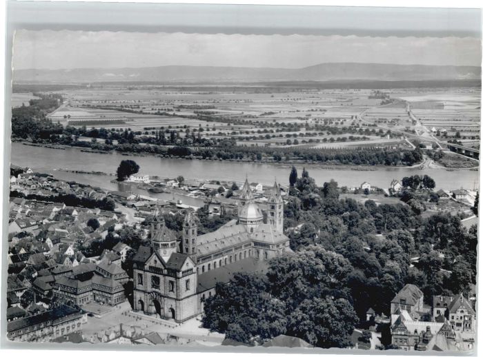 Speyer Rhein Speyer Fliegeraufnahme