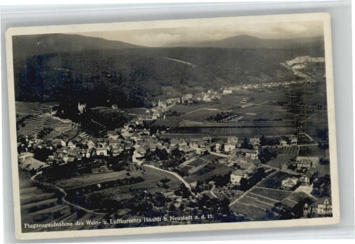 Haardt Weinstrasse Fliegeraufnahme