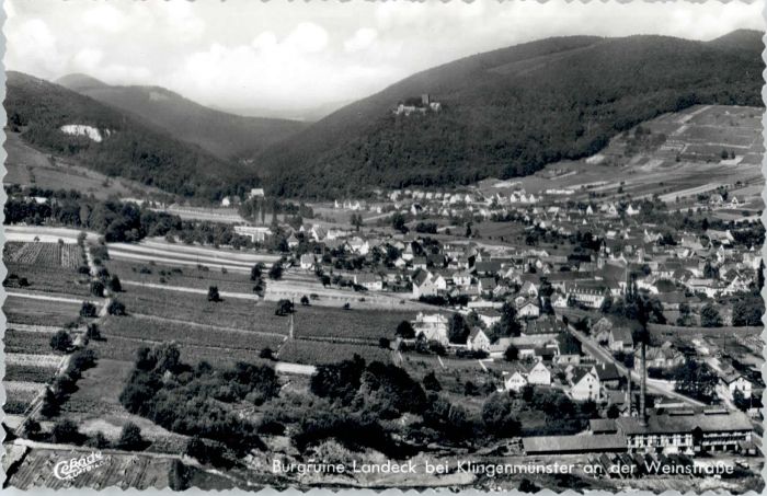 Klingenmuenster urgruine Landeck Fliegeraufnahme