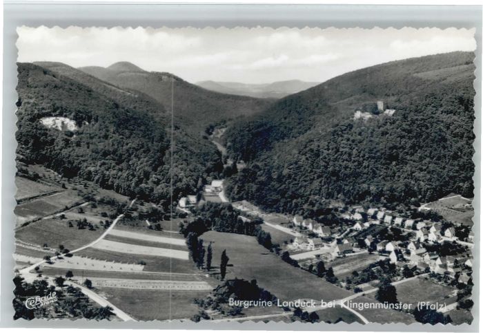 Klingenmuenster urgruine Landeck Fliegeraufnahme