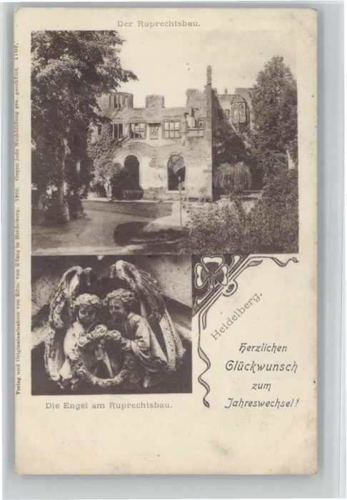 Heidelberg Neckar Heidelberg Ruprechtsbau Engel Neujahrsg