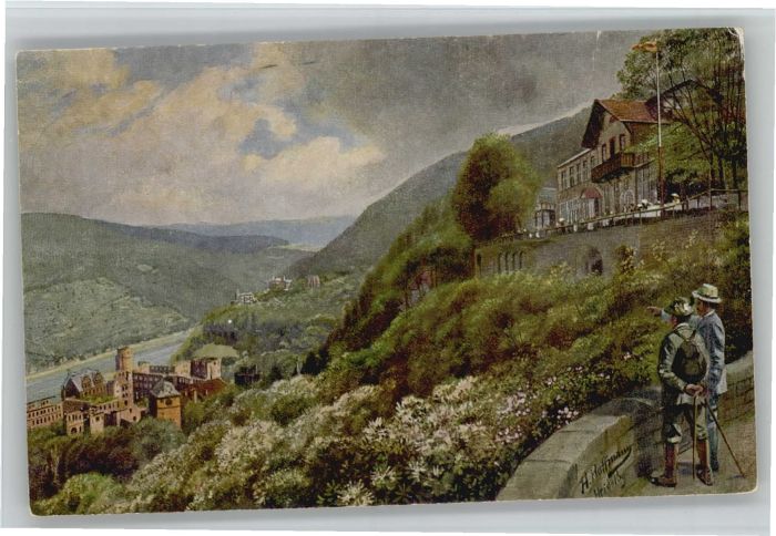 Heidelberg Neckar Heidelberg Künstler H. Hoffmann Molkenk