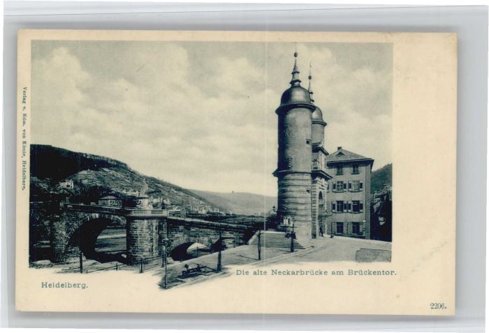 Heidelberg Neckar Heidelberg Neckarbrücke Brückentor *