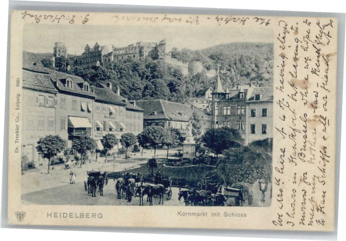 Heidelberg Neckar Heidelberg Kornmarkt Schloss