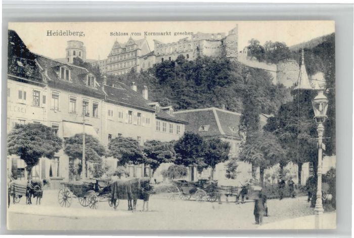 Heidelberg Neckar Heidelberg Schloss Kornmarkt