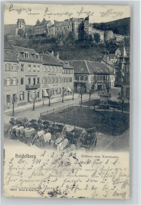Heidelberg Neckar Heidelberg Schloss Kornmarkt