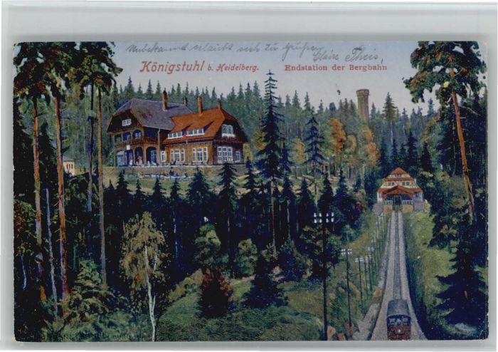 Koenigstuhl Heidelberg ndstation der Bergbahn