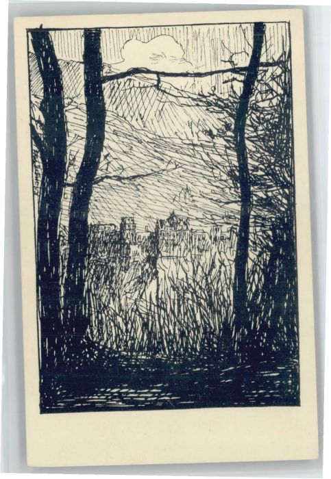 Heidelberg Neckar Heidelberg Federskizze F. Rauers