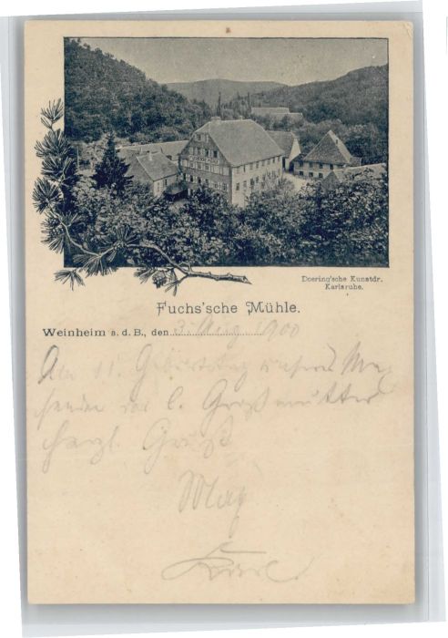Weinheim Bergstrasse Fuchs´sche Mühle x