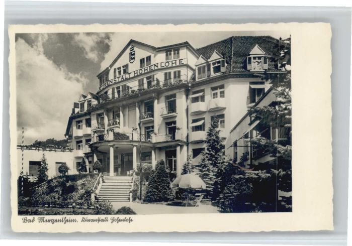 Bad Mergentheim Kuranstalt Hohenlohe