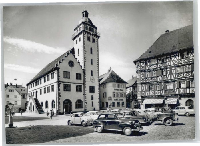 Mosbach Baden Marktplatz Rathaus