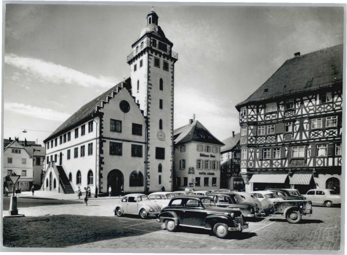 Mosbach Baden Marktplatz Rathaus