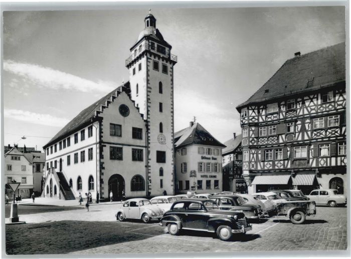 Mosbach Baden Marktplatz Rathaus