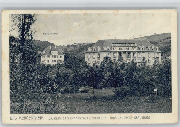 Bad Mergentheim Kuranstalt Hohenlohe