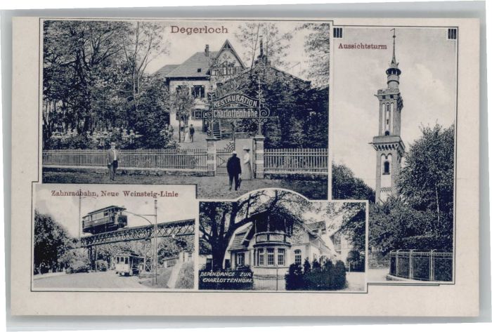 Degerloch Aussichtsturm Zahnradbahn Weinsteig Lin