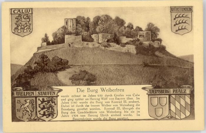 Weinsberg Burg Weibertreu Wappen