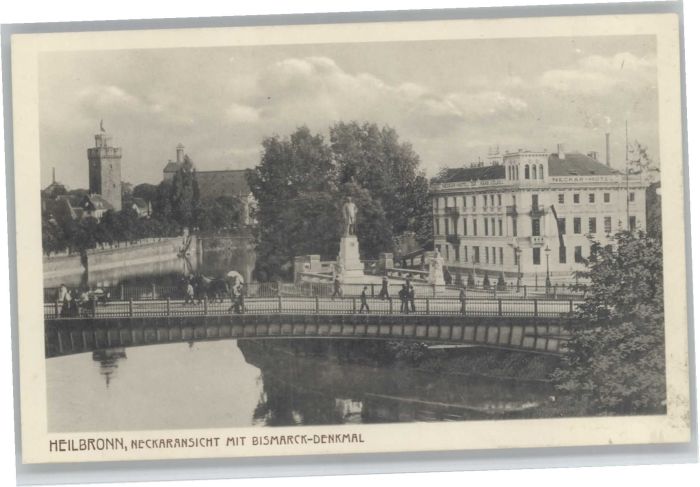 Heilbronn Neckar Heilbronn Brücke Bismarckdenkmal