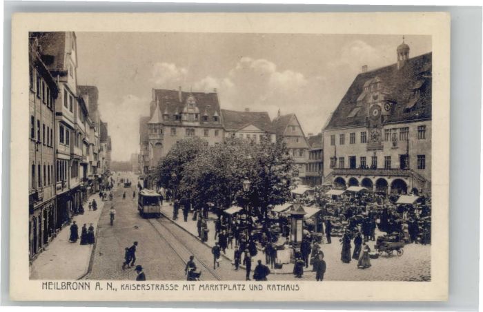 Heilbronn Neckar Heilbronn Kaiserstrasse Marktplatz Rath