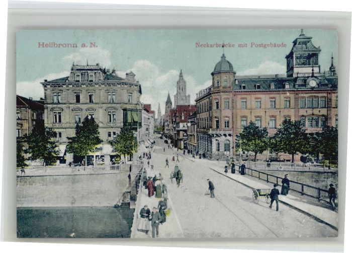 Heilbronn Neckar Heilbronn Neckarbrücke Postgebäude *