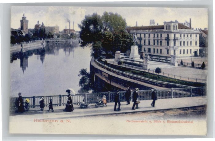 Heilbronn Neckar Heilbronn Brücke Bismarckdenkmal