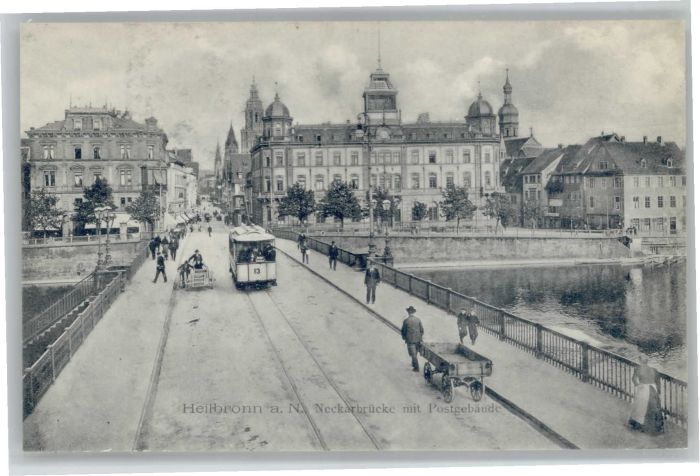 Heilbronn Neckar Heilbronn Neckarbrücke Postgebäude *