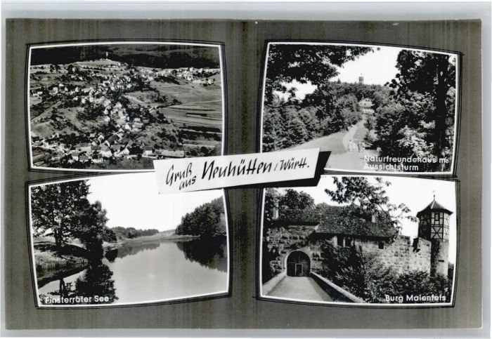 Neuhuetten Wuestenrot rg Maienfels Finsterroter See Naturfreu