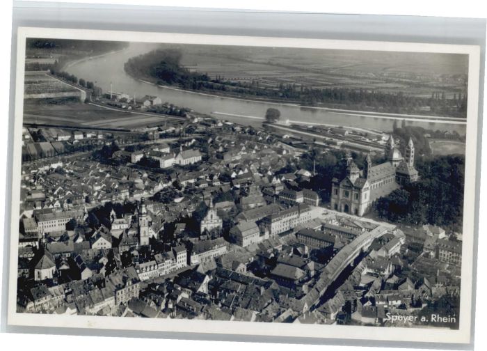 Speyer Rhein Speyer Fliegeraufnahme