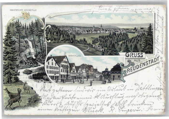 Freudenstadt Marktplatz Sankenbacher Wasserfall